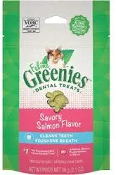 Greenies Dental Treats for Cats Salmon Flavor 3.0 oz