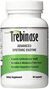 Trebinase 320,000 FU's Per Capsule Advanced Systemic Enzyme Blend of Serrapeptase, Nattokinase & Seaprose Plus Co-Enzymes - Dissolve Scar Tissue Quickly.- 99.99% Pure Pharmaceutical Grade Enzymes