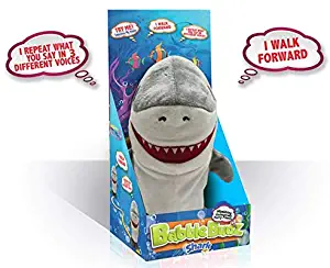 Mindscope Babble Budz Mimicking Animatronic Furry Friends Plush Toy with 3 Voice Filters (Shark)