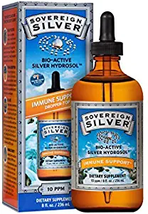 Sovereign Silver® Bio-Active Silver Hydrosol™ for Immune Support* - 8oz Dropper – The Ultimate Refinement of Colloidal Silver - Safe*, Pure and Effective* - Premium Silver Supplement (FFP)