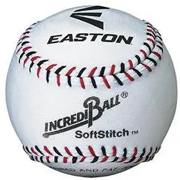 Easton Softstitch Incrediball Soft Baseball, White, 9-Inch