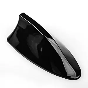 FOLCONROAD Car Auto Shark Fin Roof Aerial Base Radio Signal [Black]