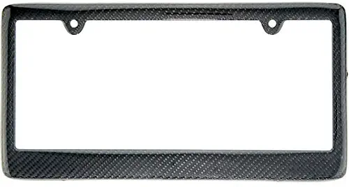 BLVD-LPF OBEY YOUR LUXURY Real 100% Carbon Fiber License Plate Frame Tag Cover FF (Black)