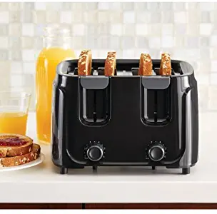 Mainstays 4-Slice Toaster, Black