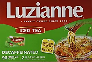 Luzianne Decaffeinated Iced Tea 96 Family Size Bags by Luzianne