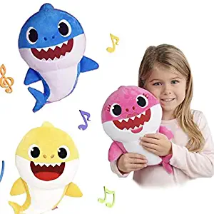 Baby Singing Shark Plush Toy Musical Sound Soft Cartoon Doll Full Song for Kids Children's Gift