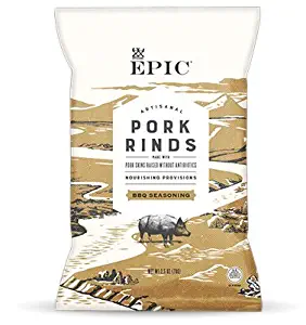 EPIC PORK RINDS AND CRACKLING Texas BBQ Rinds Rings 2.5 OZ Pack of 2