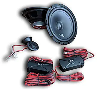 CT Sounds 6.5 Inch Car Component Speaker Set, 4 Ohm Impedance, 14mm Silk Dome Tweeter, 2-Way Full Range, 50 Hz ~ 20 kHz Frequency Response, Stylish Crossover Box, Set of 2 – BIO 6.5 2-Way