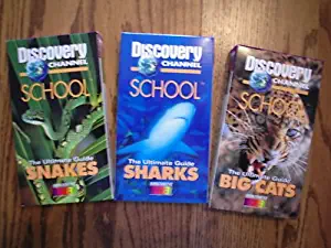 Discovery Channel School VHS 3-Pack The Ultimate Guide Big Cats, Sharks, Snakes