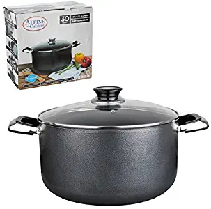 Aramco AG-2202 Alpine Cuisine Aluminum Non-Stick Coating Dutch Oven, 22 Quart, Silver/Gray