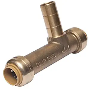 SharkBite U4482LFA Service Slip Tee Adapter, 1/2-Inch x 1/2-Inch x 1/2-Inch, BRASS