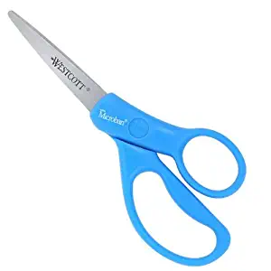 Westcott Student Scissors with Anti-Microbial Protection, 7-Inch, Color Varies (14231)