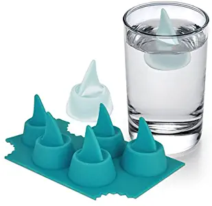 Sharks in My Glass! Silicone Shark Fin Ice Cube Tray Multicolor