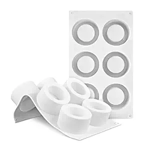 Damast Jelly Pudding Cupcake Silicone Molds Cake Decorating Tools Bakeware Mousse Mold - 6 Cavities