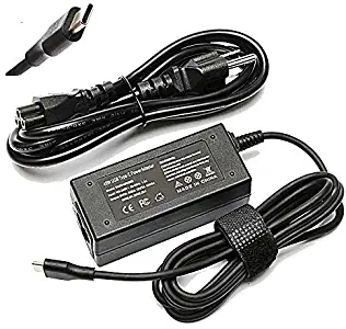 45W Replacement USB Type-c AC Adapter Laptop Charger for HP Spectre x360 13 Elite X2 10-p010nr 12-a001dx 12-a001tu 14-ca051wm; Lenovo Yoga 720 910; HP TPN-CA01 815049-001 815033-850
