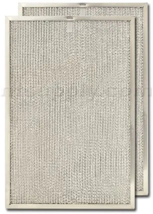 Aluminum Range Hood Filter - 11 3/8" x 17" x 3/8", Pack of 2