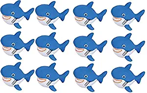 Rhode Island Novelty 2.75 Inch Rubber Water Squirting Sharks, One Dozen