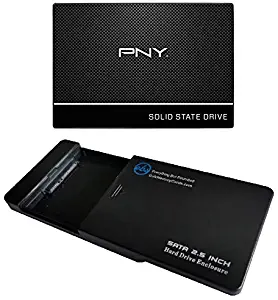 PNY SSD 240GB CS900 2.5" Sata III Internal Solid State Drive SSD (SSD7CS900-240-RB) Bundle with (1) Everything But Stromboli SSD/HDD Enclosure USB 3.0