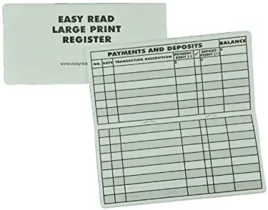 5 Pack Large Print Low Vision Checkbook Transaction Register