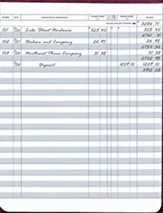 EGP Check Registers for Deskbook Checks, Size: 6 3/8 x 8 1/4, 5 registers