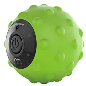 Sedona, 4 Speed Vibrating Massage Ball, Rechargeable Textured Foam Roller, Muscle Tension Pain and Pressure Relieving Fitness Massaging Balls, Myofascial Release for Feet Arms Back and Neck, Green