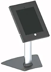 Anti-Theft Tablet Security Stand Kiosk - Aluminum Metal Countertop Desktop Desk Table Mount Tablet Case Holder w/ 14 Inch Pole, Tilt Adjustable, Designed for iPad 2 3 4 Air Tablets - Pyle PSPADLK12