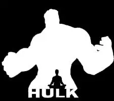 LLI Hulk Double Silhouette | Decal Vinyl Sticker | Cars Trucks Vans Walls Laptop | White |5.5 x 4.4 in | LLI938