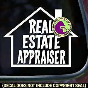 The Gorilla Farm Real Estate Appraiser Broker Realtor Agent Vinyl Decal Bumper Sticker Car Window Laptop Wall Sign White