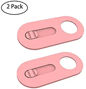 Slide Webcam Cover Ultra Slim 0.027inch Web Camera Cover for Computer, Dell HP Lenovo Laptop, iMac, MacBook Pro, Smartphone, Slider Camera Blocker Protect Privacy and Securtiy(Pink-2Pack)