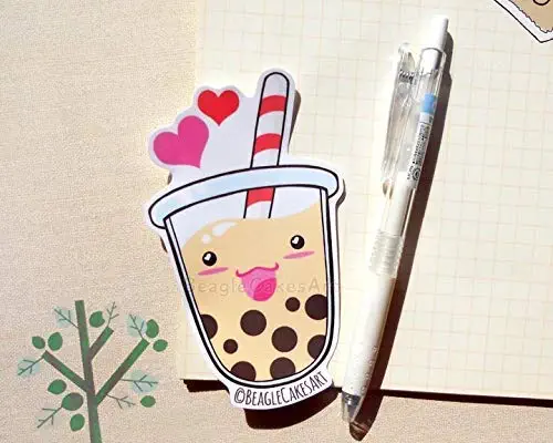 Bubble Tea Sticker, Laptop Sticker, Boba Sticker, Decorative Sticker, Kawaii Sticker, Waterproof Sticker, Tumbler Sticker, Decals, Cute Gift