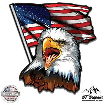 GT Graphics American Eagle Sticker Patriotic Flag Decal Bald USA - 5