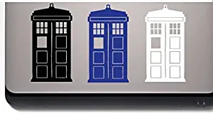 Boston Deals USA Doctor Who Laptop 3 Tardis (3 Pcs Included) Decal Sticker Car Home Laptop Dye-Cut