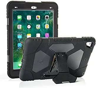 ACEGUARDER IPad 2017/2018 iPad 9.7 inch Case, Shockproof Impact Resistant Protective Case Cover Full Body Rugged for Kids with Kickstand for ipad 5 th/ipad 6 th Generation, Black