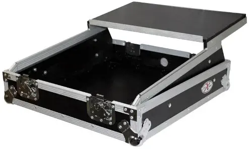 ProX Cases X-19MIXLT Top Load DJ Mixer Road Gig Ready Flight Combo Rack w/Gliding Laptop Shelf
