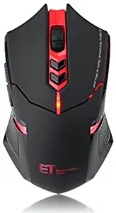 StyleZ Wireless Gaming Mouse, 2.4G Computer Mouse Wireless Mice with Quiet Button Design, 2400DPI, 7-Button for Laptop Notebook PC Laptop Computer, Red