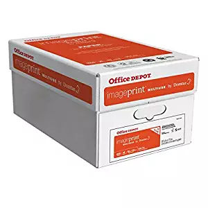 Office Depot ImagePrint FSC Certified Multiuse Paper by Domtar, 8 1/2in x 11in, 20 Lb, White, 500 Sheets Per Ream, Case of 10 Reams, 1821